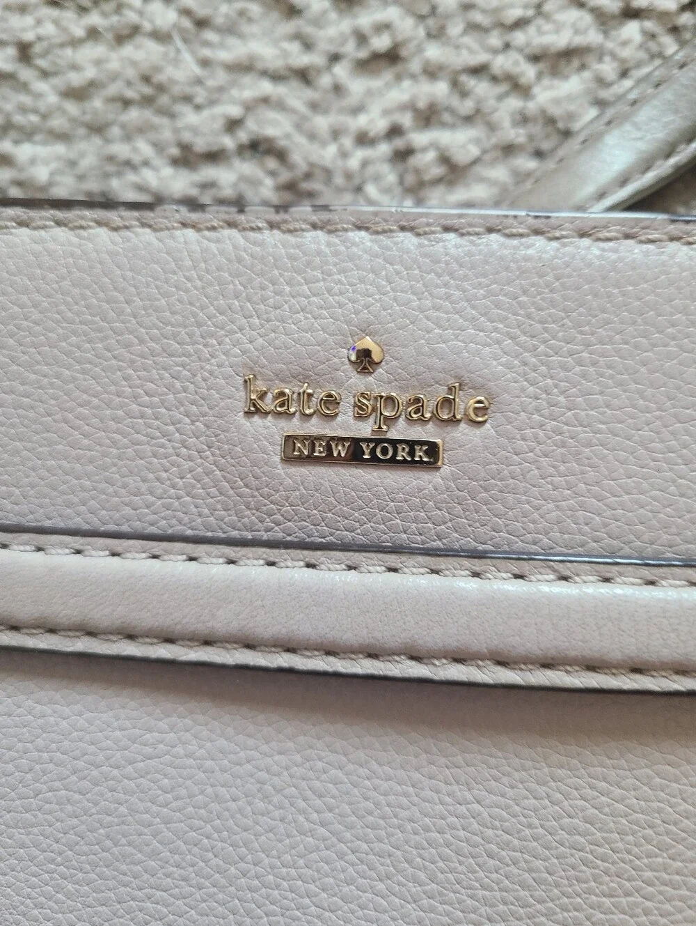 Kate Spade Gray Leather Tote Bag